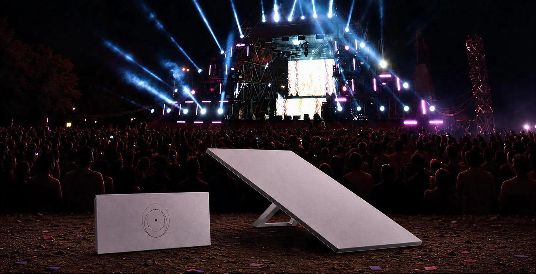 starlink hardware at concert event